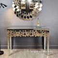 Miroir transparent et table de console MDF